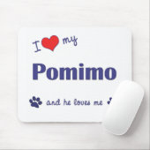 私は愛します私のPomimo (オス犬)を マウスパッド (マウス)