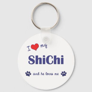 私は愛します私のShiChi (オス犬)を キーホルダー
