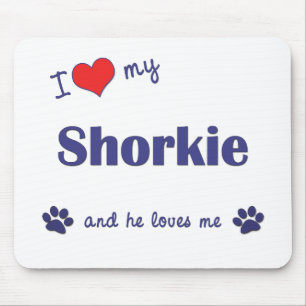 私は愛します私のShorkie (オス犬)を マウスパッド