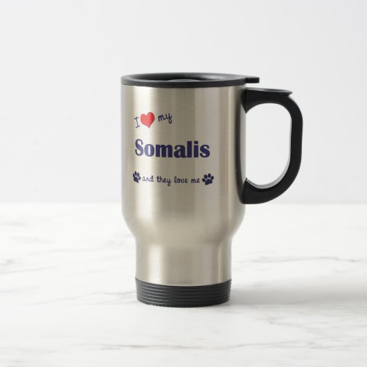 私は愛します私のSomalis (多数猫)を トラベルマグ (右)