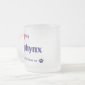 私は愛します私のSphynx (オス猫)を フロストグラスマグカップ (正面左)