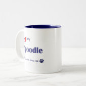 私は愛します私のSpoodle (メス犬)を ツートーンマグカップ (正面左)