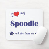 私は愛します私のSpoodle (メス犬)を マウスパッド (マウス)