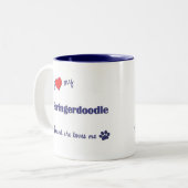 私は愛します私のSpringerdoodle (メス犬)を ツートーンマグカップ (正面左)