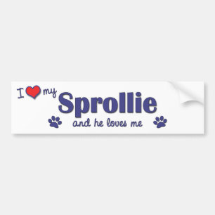 私は愛します私のSprollie (オス犬)を バンパーステッカー