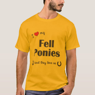 私は愛します私を子馬(多数の子馬)ころびました Tシャツ