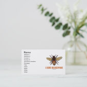私は愛します養蜂(蜂)を 名刺 (スタンド正面)