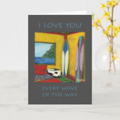 私は愛します カード (黄色い花)