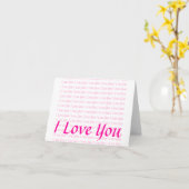 私は愛します カード (黄色い花)