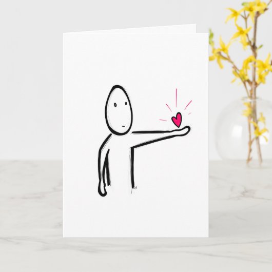 私は愛します カード (黄色い花)