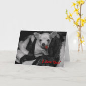 私は愛します! カード (黄色い花)