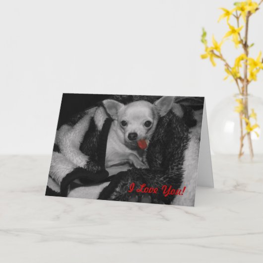 私は愛します! カード (黄色い花)