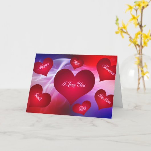 私は愛します カード (黄色い花)