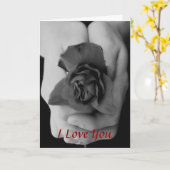 私は愛します カード (黄色い花)
