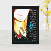 私は愛します カード (黄色い花)