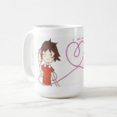 私は愛します コーヒーマグカップ (正面左)