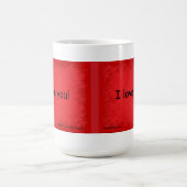 "私は愛します! " コーヒーマグカップ (中央)
