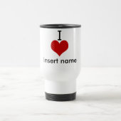 私は愛します(ハート) トラベルマグ (中央)