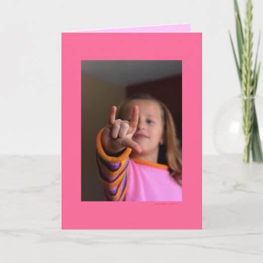 "私は愛します!" (中ブランク) カード (正面)