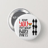 私は愛します 缶バッジ (正面&裏面)