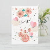 "私は愛します!" -美しいハッピーバレンタインデー シーズンカード (スタンド正面)