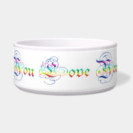 私は愛します。 装飾的な勾配のテキスト ボウル