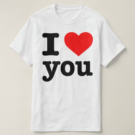 "私は愛します" Tシャツ (デザイン正面)