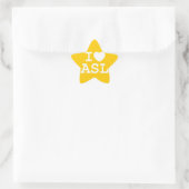 私は愛しますASL (色)を 星シール (バッグ)