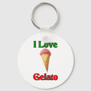 私は愛しますGelato (イタリアンなアイスクリーム)を キーホルダー