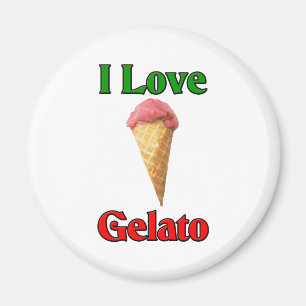私は愛しますGelato (イタリアンなアイスクリーム)を マグネット