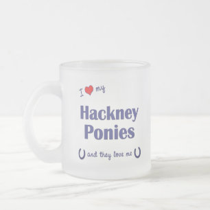 私は愛しますHackneyの私の子馬(多数の子馬)を フロストグラスマグカップ
