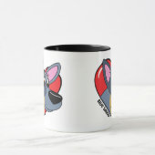 私は愛しますHeelerの私の青いマグ(漫画)を マグカップ (中央)