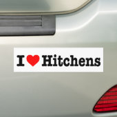 "私は愛しますHITCHENS "を バンパーステッカー (車上)