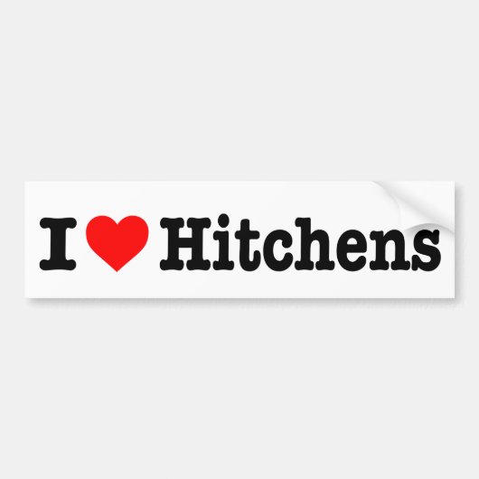 "私は愛しますHITCHENS "を バンパーステッカー (正面)