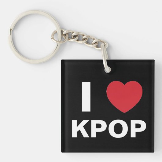 私は愛しますKpop Keychain (二重側面)を キーホルダー (正面)