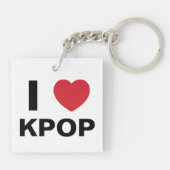 私は愛しますKpop Keychain (二重側面)を キーホルダー (裏面)