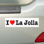 "私は愛しますLa Jolla "を バンパーステッカー (車上)