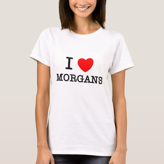 私は愛しますMorgans (馬)を Tシャツ (正面)