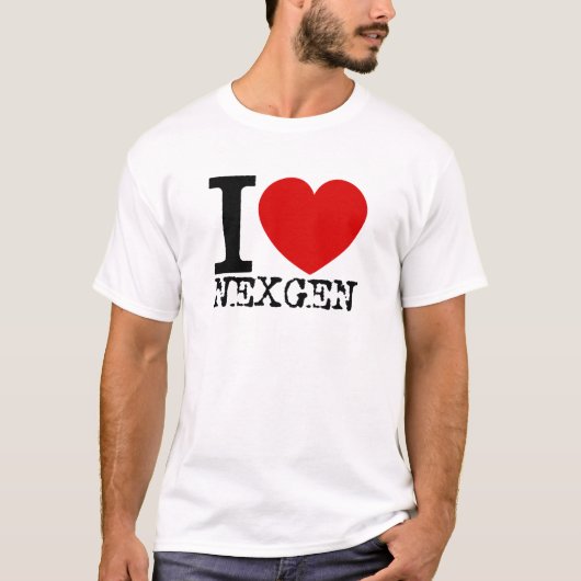 私は愛しますNexGen (黒)を Tシャツ (正面)