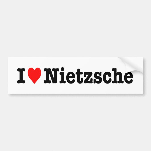 "私は愛しますNIETZSCHE "を バンパーステッカー (正面)