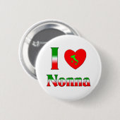 私は愛しますNonna (イタリアンな祖母)を 缶バッジ (正面&裏面)