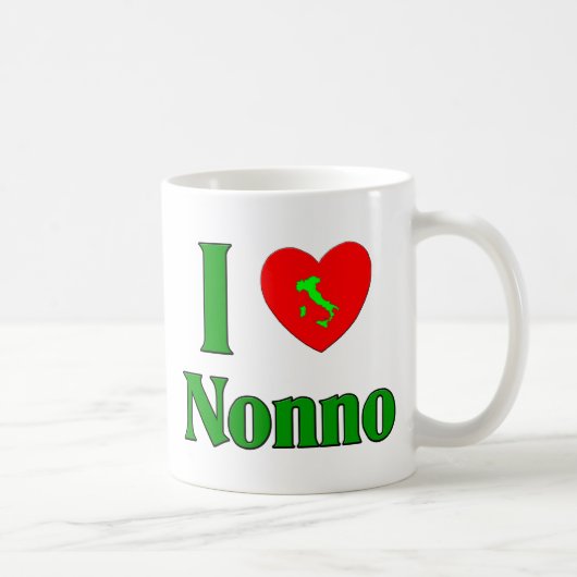 私は愛しますNonno (イタリアンな祖父)を コーヒーマグカップ (右)
