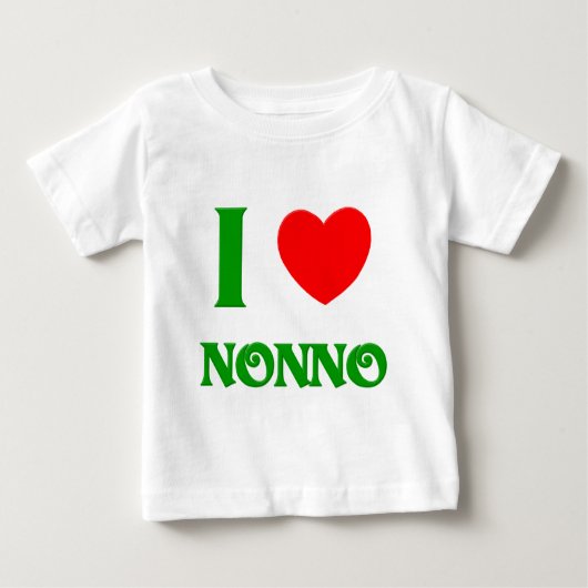 私は愛しますNonno (イタリアンな祖父)を ベビーTシャツ (正面)