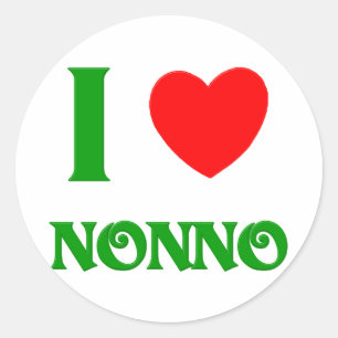 私は愛しますNonno (イタリアンな祖父)を ラウンドシール