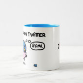 "私は愛しますtwitterよりもっと" ツートーンマグカップ (中央)
