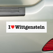 "私は愛しますWITTGENSTEIN "を バンパーステッカー (車上)