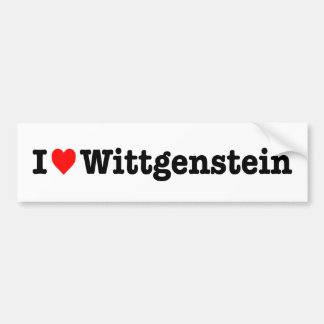 "私は愛しますWITTGENSTEIN "を バンパーステッカー