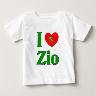 私は愛しますZio (イタリアンな叔父さん)を ベビーTシャツ