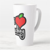 私は愛し教えている カフェラテマグ (右アングル)