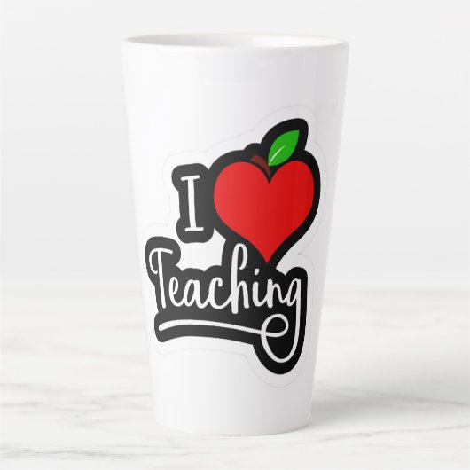 私は愛し教えている カフェラテマグ (正面)